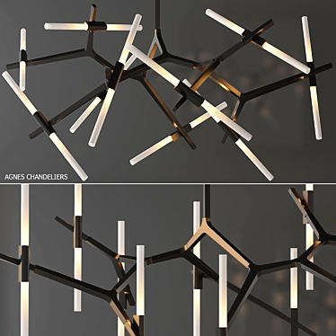 Agnes Chandelier - Elegant Illumination 3D model image 1 