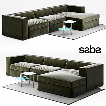 Modern Saba Up Sofa Set 3D model image 1 