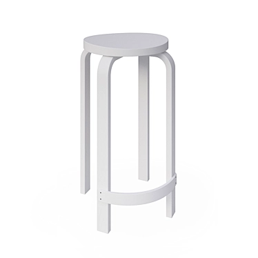 Nordic-inspired Stool 3D model image 1 