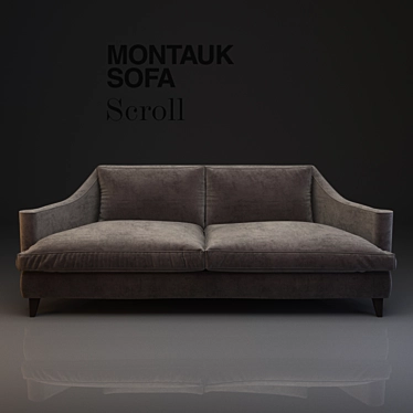 Montauk Sofa Scroll: Canadian Elegance in a Sofa 3D model image 1 
