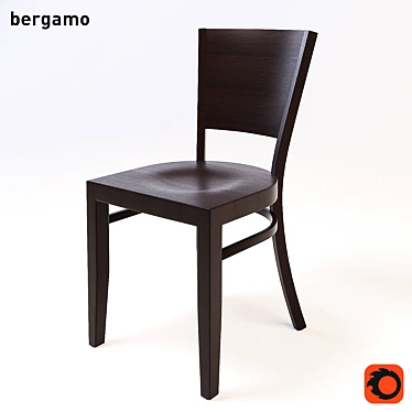 Elegant Bergamo Restaurant Chair 3D model image 1 