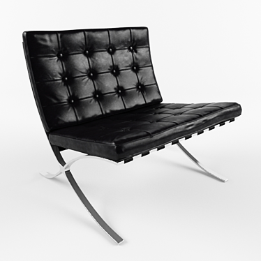 Barcelona Chair: High Quality, Textured 3D Model 3D model image 1 