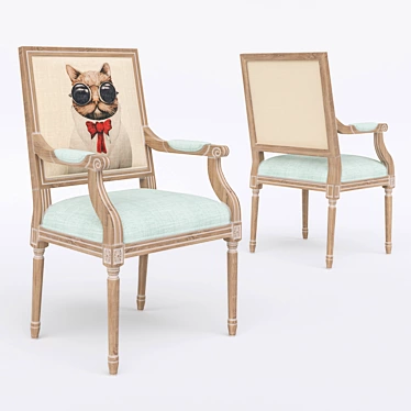 Elegant Providence Chair 3D model image 1 