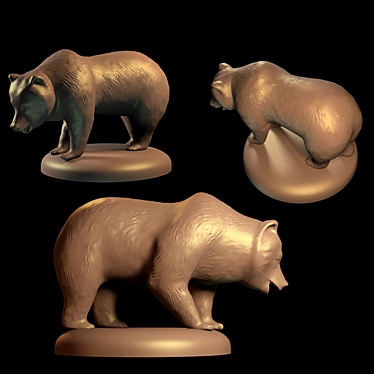 Roaming Bear Sculpture 3D model image 1 