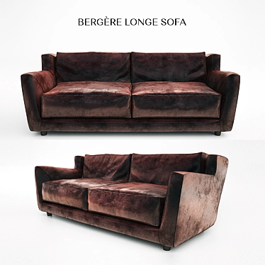Elegant Leather Sofa - Bergère Longe 3D model image 1 
