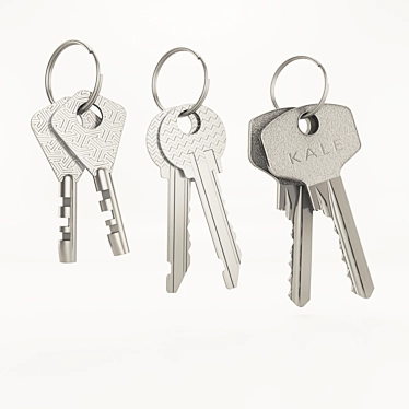 Vintage Key Set 3D model image 1 