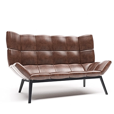 Luxurious Leather Sofa 3D model image 1 