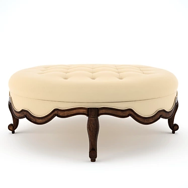 Round Cocktail Ottoman 3D model image 1 