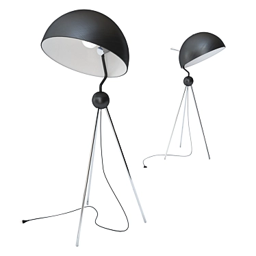 Modern Tripod Floor Lamp 3D model image 1 