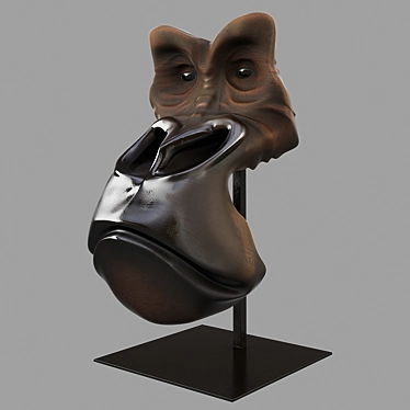 Garel's Gorilla Mask III: Detailed Sculpture 3D model image 1 