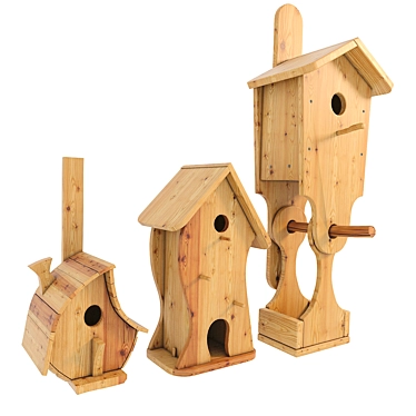 Charming Birdhouses | Handcrafted Homes for Feathered Friends 3D model image 1 