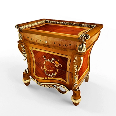 Elegant Heritage Night Table 3D model image 1 