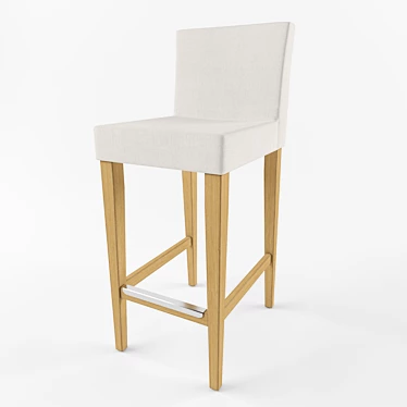 Sophisticated Oak Bar Chair 3D model image 1 