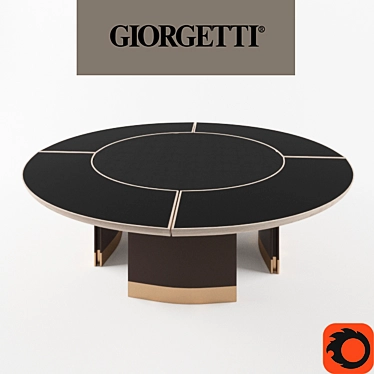 Giorgetti Gordon Round Dining Table 3D model image 1 