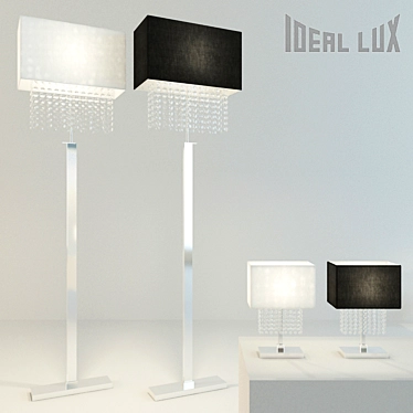 Elegant Floor & Table Lamps 3D model image 1 