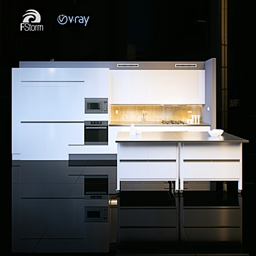 Sleek Kitchen Design: 3DSMax Files 3D model image 1 