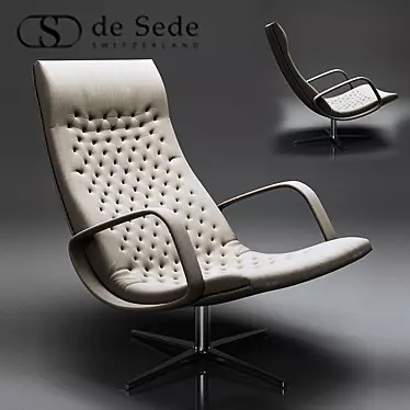 DS-51 Swivel Armchair: Vintage Charm Made Comfortable 3D model image 1 