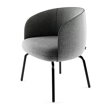 Halle Nest Chair: Nordic Comfort 3D model image 1 