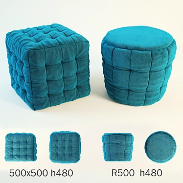 Pouf square + cylinder