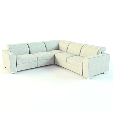 Compact and Stylish Natuzzi Sofa 3D model image 1 
