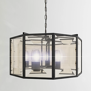 Modern Classic Chandelier: Suspension Rotate 3D model image 1 