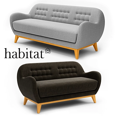 Habitat Balthasar Fabric Sofa 3D model image 1 