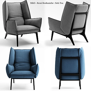 Remi Bouhaniche Armchair: Elegant and Comfortable 3D model image 1 