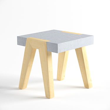 Modern Concrete Chair 3D model image 1 