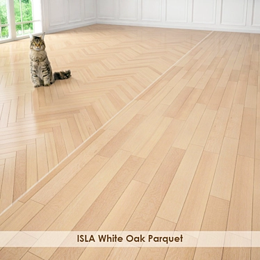 Isla White Oak Parquet: Versatile 3D Model Collection 3D model image 1 