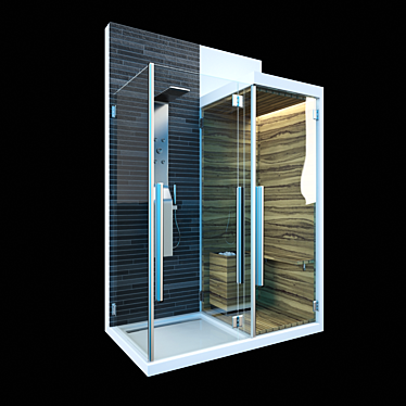 Relax & Refresh: Shower Sauna Combo 3D model image 1 