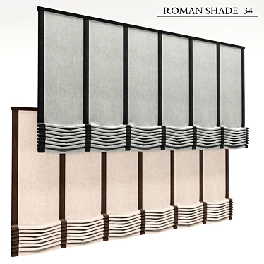Elegant Roman Shade 34 3D model image 1 