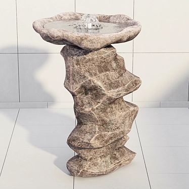 Elegant Stone Fountain 3D model image 1 