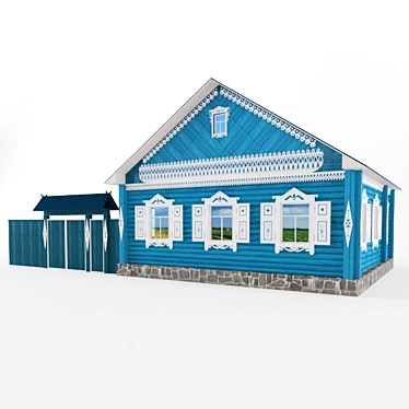 Authentic Chuvash Cottage 3D model image 1 