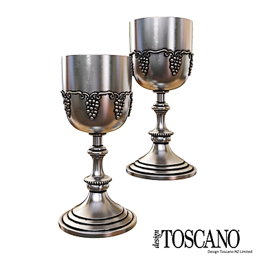 Elegant Victorian Wine Glasses 3D model image 1 