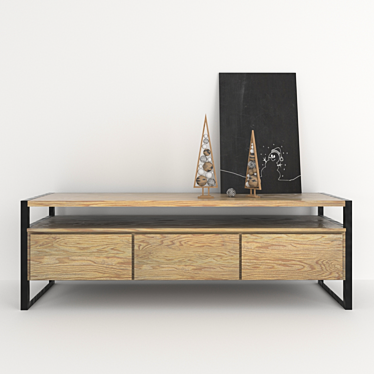 Woodwerk Cambridge TV Stand 3D model image 1 