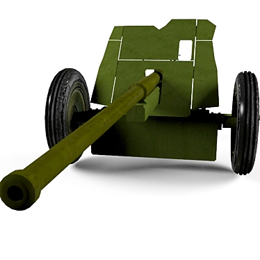 WWII M-42 Gun 3D model image 1 