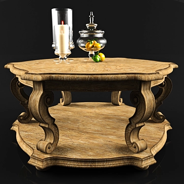 Sophisticated Solana Hexagonal Cocktail Table 3D model image 1 