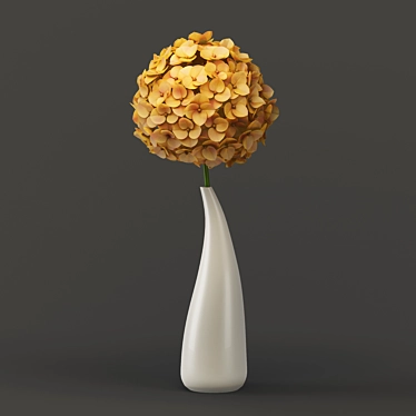 Elegant Hydrangea Vase Arrangement 3D model image 1 