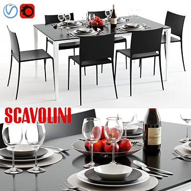 Elegant Scavolini Timeless Set 3D model image 1 