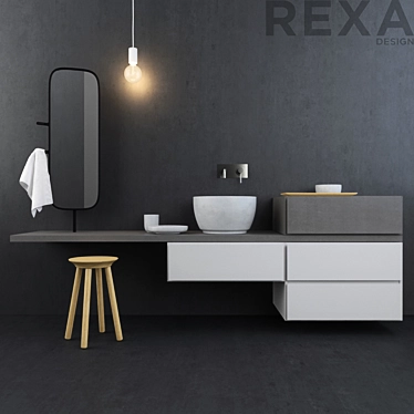 Rexa Design: Esperanto Collection | Elegant Bathroom Accessories 3D model image 1 