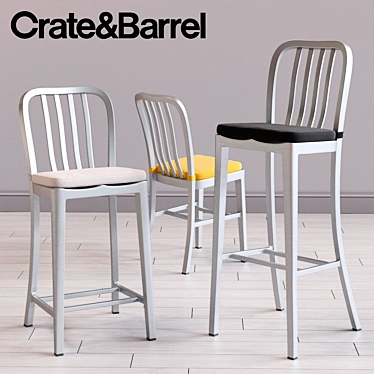 C&B Delta Dining and Bar Chairs: Stylish and Functional Seating Options 3D model image 1 