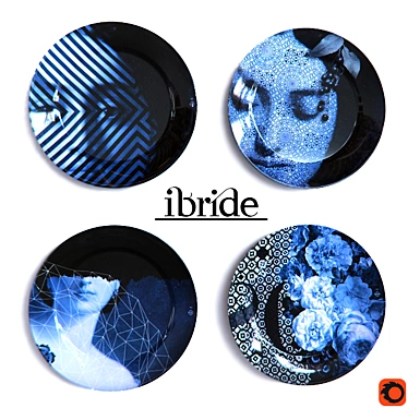 Ibride Decorative Plates Collection 3D model image 1 