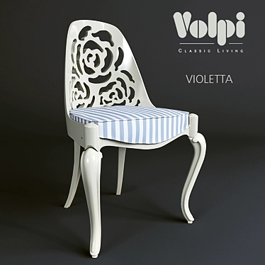 Volpi Violetta Chair: Classic Elegance for your Home 3D model image 1 