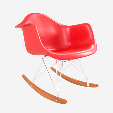 Modern Eames RAR Rocking Chair 3D model image 1 