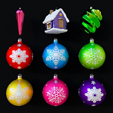 2021 Christmas Decorations: Festive Joy 3D model image 1 