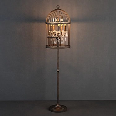 GRAMERCY HOME - BIRDCAGE CRYSTAL FLOOR LAMP FL008-5-ABG