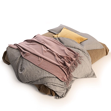 Industrial Loft Bed Linens 3D model image 1 