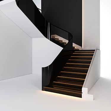 Modern Staircase Design: Vray-ready 3dsMax 2014 + fbx 3D model image 1 