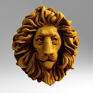 Digital Lion Head Scan 3D model image 1 