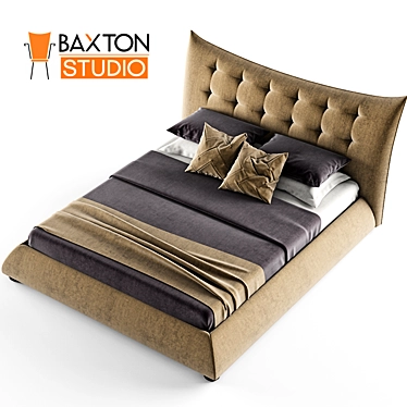 Baxton Studio Marguerite Dark Beige Linen Modern Platform Bed, Queen